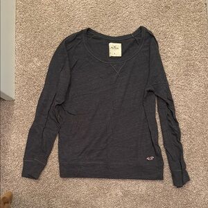 Hollister Women's Black Long Sleeve Top MEDIUM